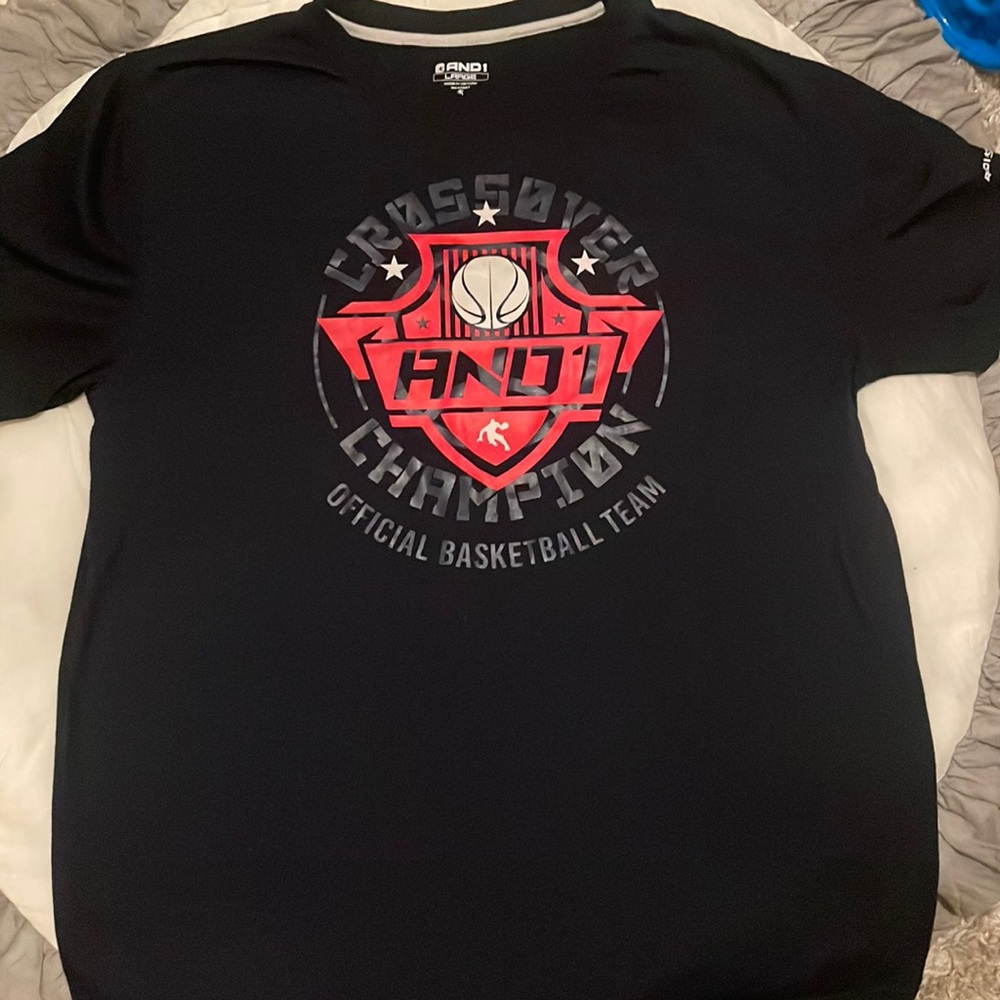 Black ‘AND1’ Basketball Championship t-shirt — Size Large — Like New